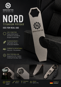 NORDCRAFTER NORD Titanium Prybar EDC Multitool 1/4" Bithalter Flaschenöffner + Landyard